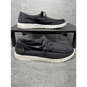 Hey Dude Wendy L Womens Black Canvas Slip On Shoe Size 7